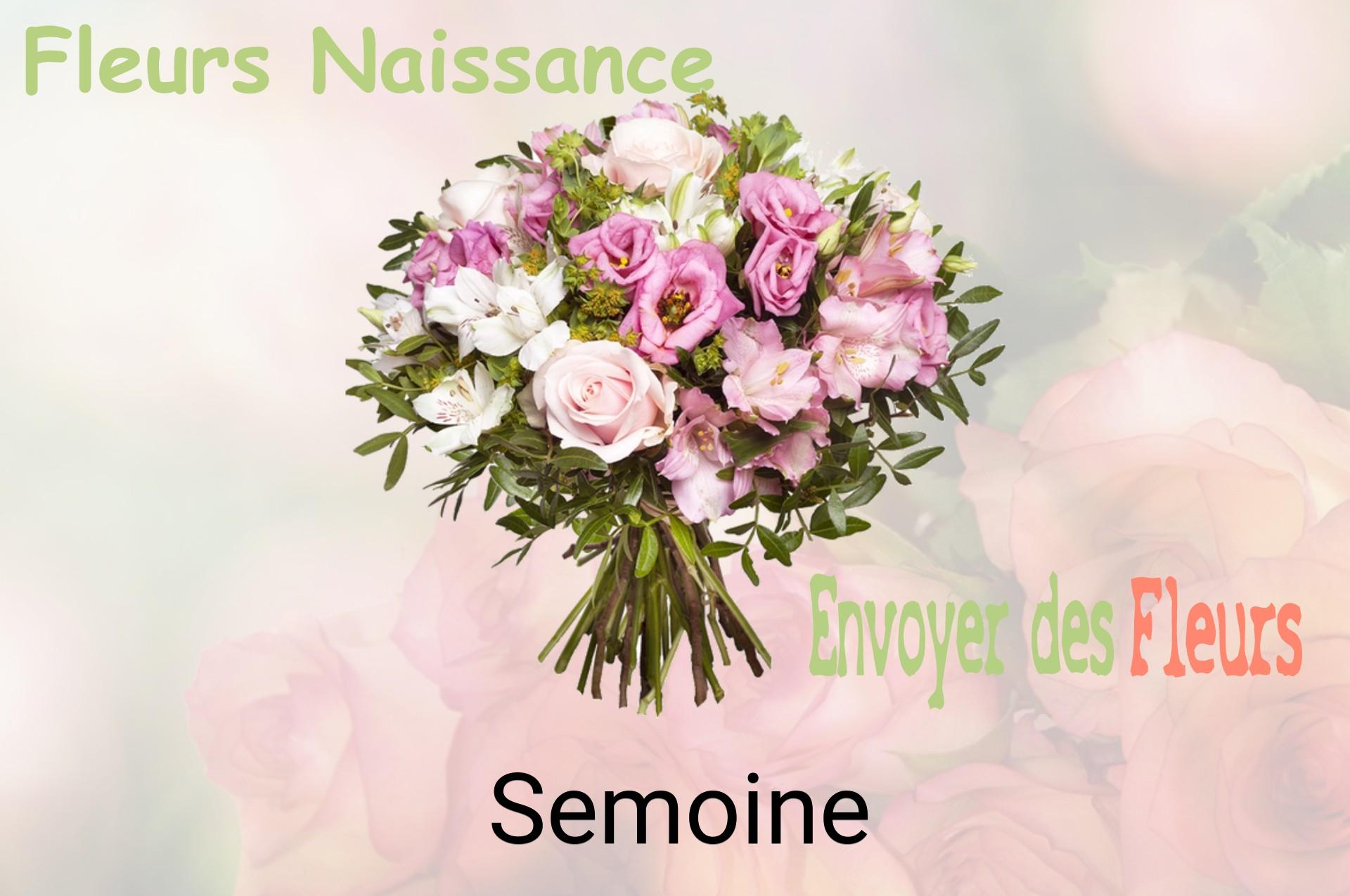 Bouquet de fleurs de naissance livré à Semoine